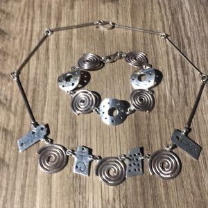 Sterling silver 925 necklace and bracelet